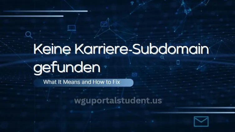 Keine-Karriere-Subdomain-gefunden